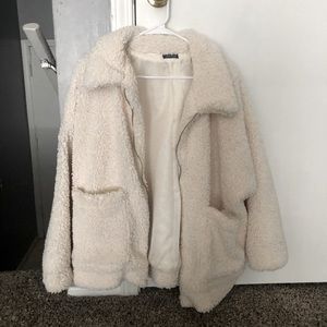 Oversize sherpa jacket
